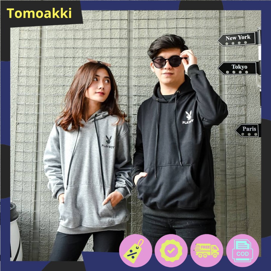 HOODIE PLAYBOY / JAKET BISA BAYAR DI TEMPAT / PLAYBOY JAKET / HOODIE COUPLE / JAKET HOODIE COUPLE PL