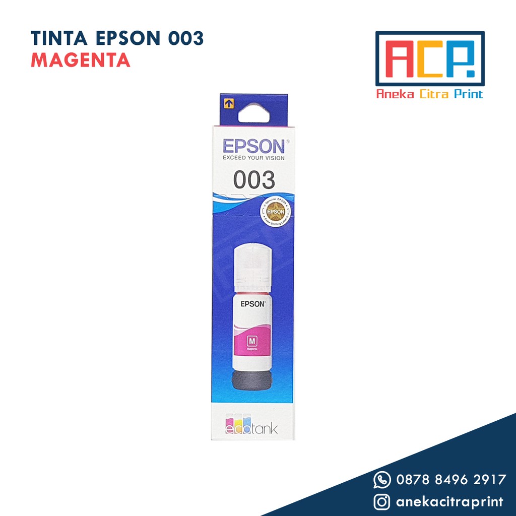 1 Set Tinta Epson 003 Original - Printer Epson Ink Tank L1110 L3100 L3110 L3150 L5190