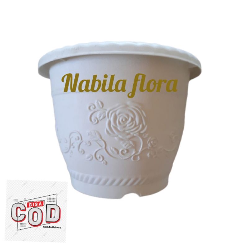 Pot 35 Ivory / Pot Bunga / Pot Putih / Pot ivory 35cm