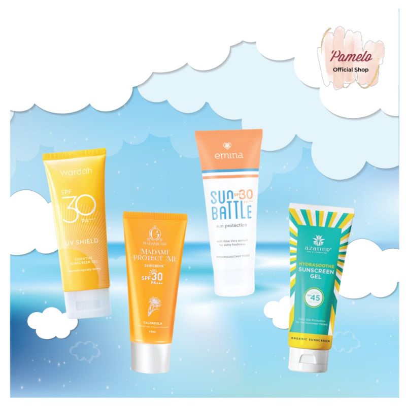 SUNSCREEN ALL VARIAN/SUNSCREEN WARDAH SPF 30/SUNSCREEN AZARINE/SUNSCREEN EMINA SUN BATTLE SPF 30/SUN