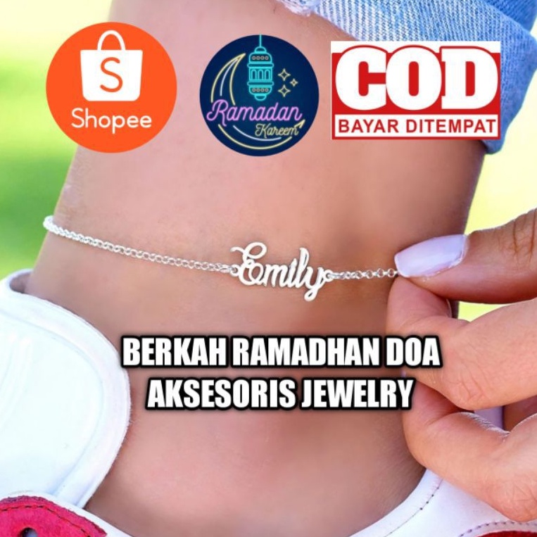 PROMO!!gelang kaki nama stylis termurah