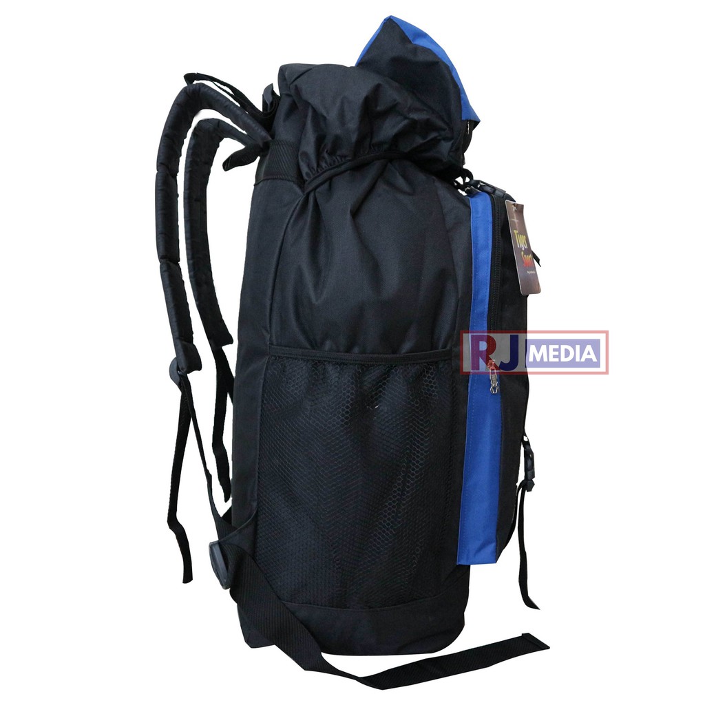 Tas Carrier Gunung Laros Biru Tas Ransel Besar Backpack Adventure Tas Muncak Hiking Traveling Mendaki Mudik Bahan Tebal Jahitan Kuat Awet Muat Banyak