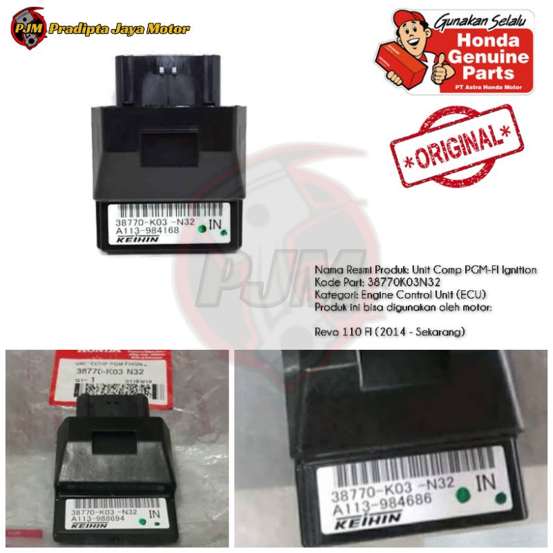 ECU ECM Revo 110 FI ORI Original AHM - 38770K03N32