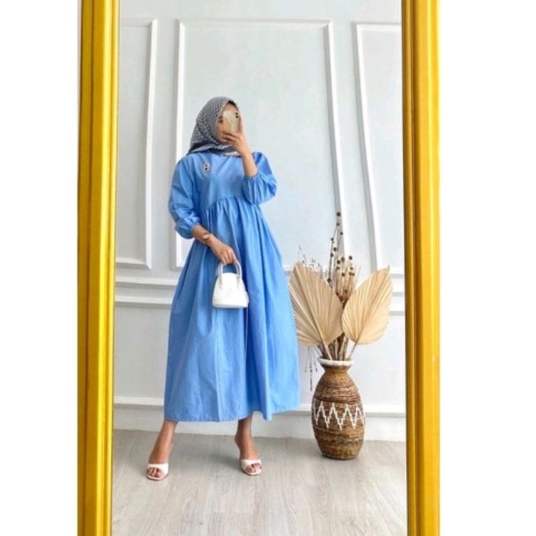 Long tunik jumbo import katun rayon twill motif polos busui friendly / Tunik wanitajumbo putih / Mod
