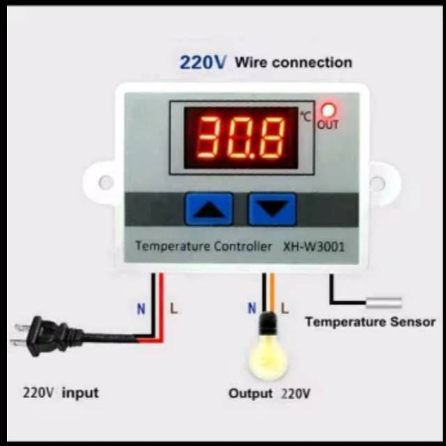 Termostart digital temperature AC W3001 mesin tetas telur.termostat suhu ayam peternakan