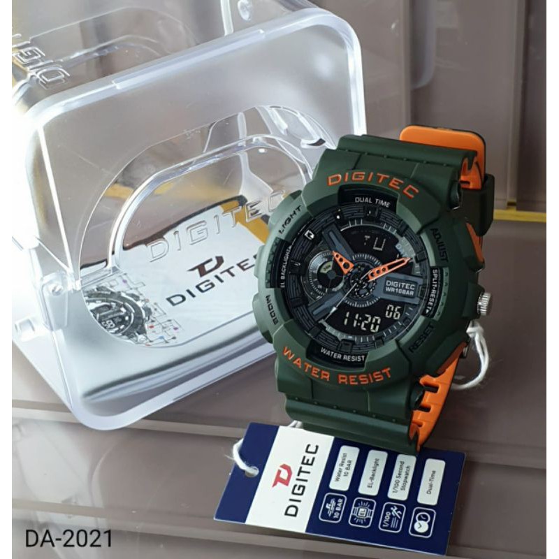 Jam Tangan Pria Digitec DG-2021T-Original Strap Rubber 2 Warna Garansi Resmi 1 Tahun
