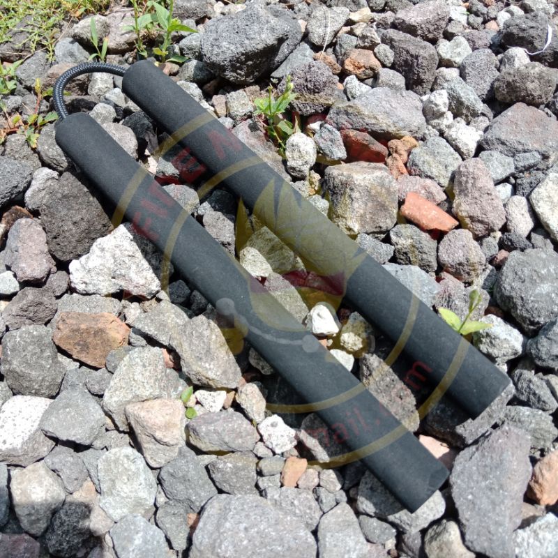 nunchaku foam busa tali hitam