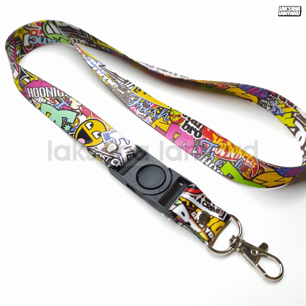 

Lanyard Tali ID Card STICKER BOMB STIKER BOMB JDM