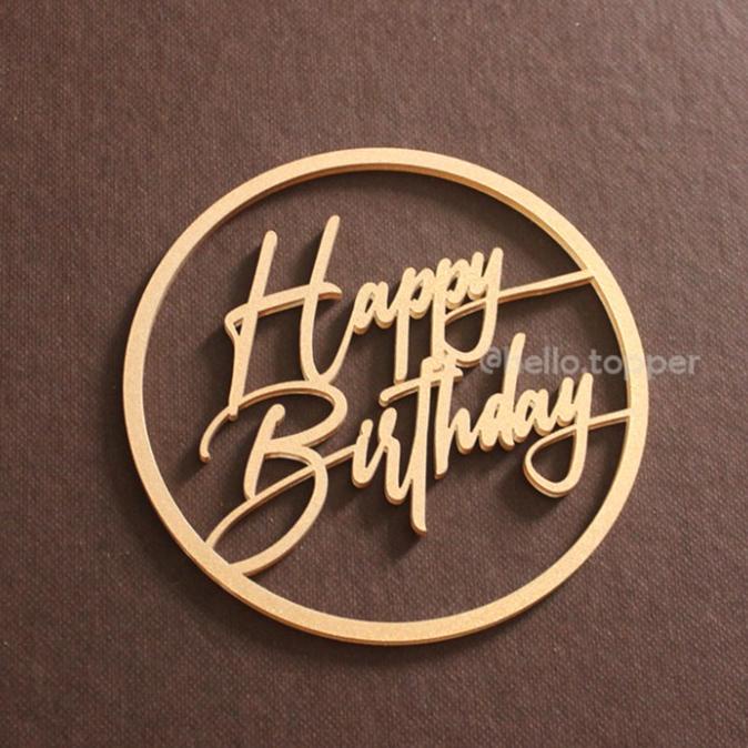 

Stiker Label Akrilik Timbul | Happy Birthday | Hiasan Hampers Tag Kado helloto99 Murah