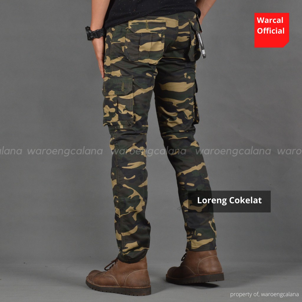 In One Cargo Panjang Loreng Brown