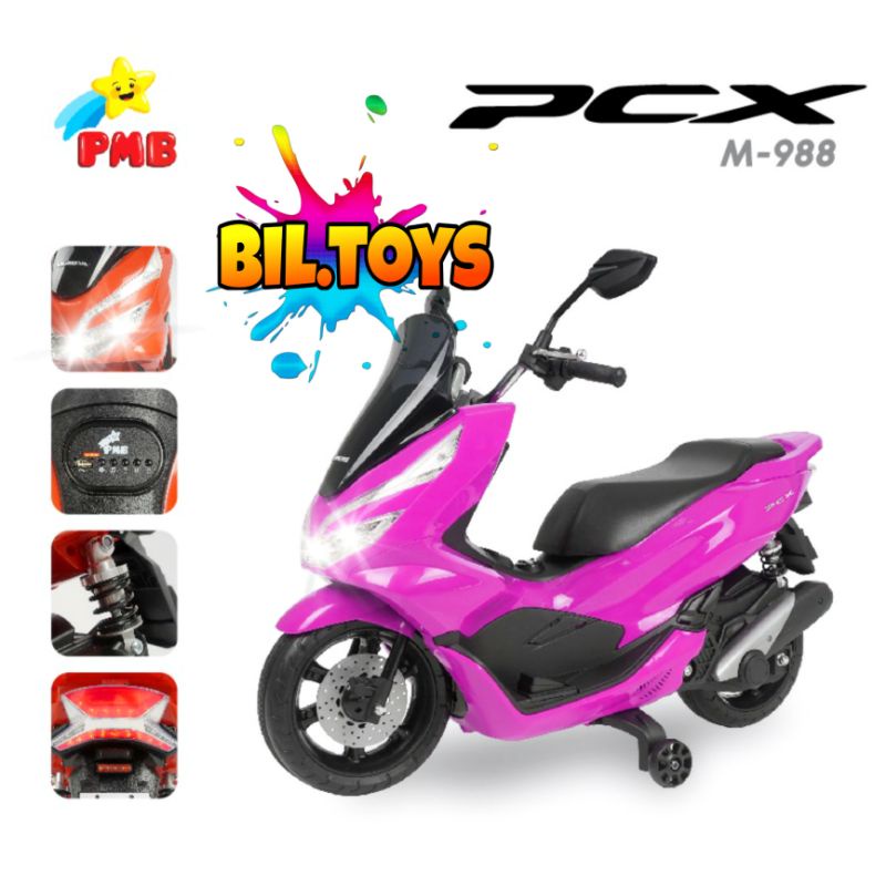 MOTOR AKI ANAK PMB 988 HONDA PCX PMB M988 MAINAN KENDARAAN TUNGGANG ANAK HONDA PCX LISENSI KADO ANAK