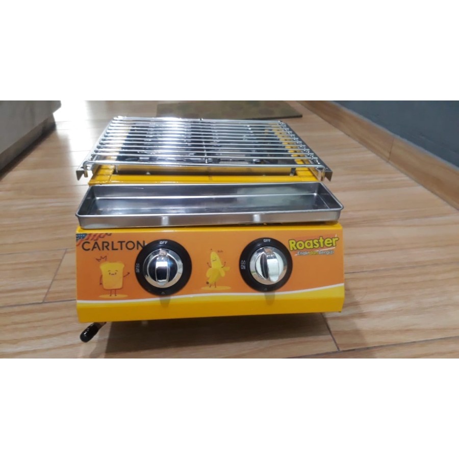 Mesin Roaster - Alat Pemangang - Panggangan Sosis Bakar Gas 2 Tungku Murah