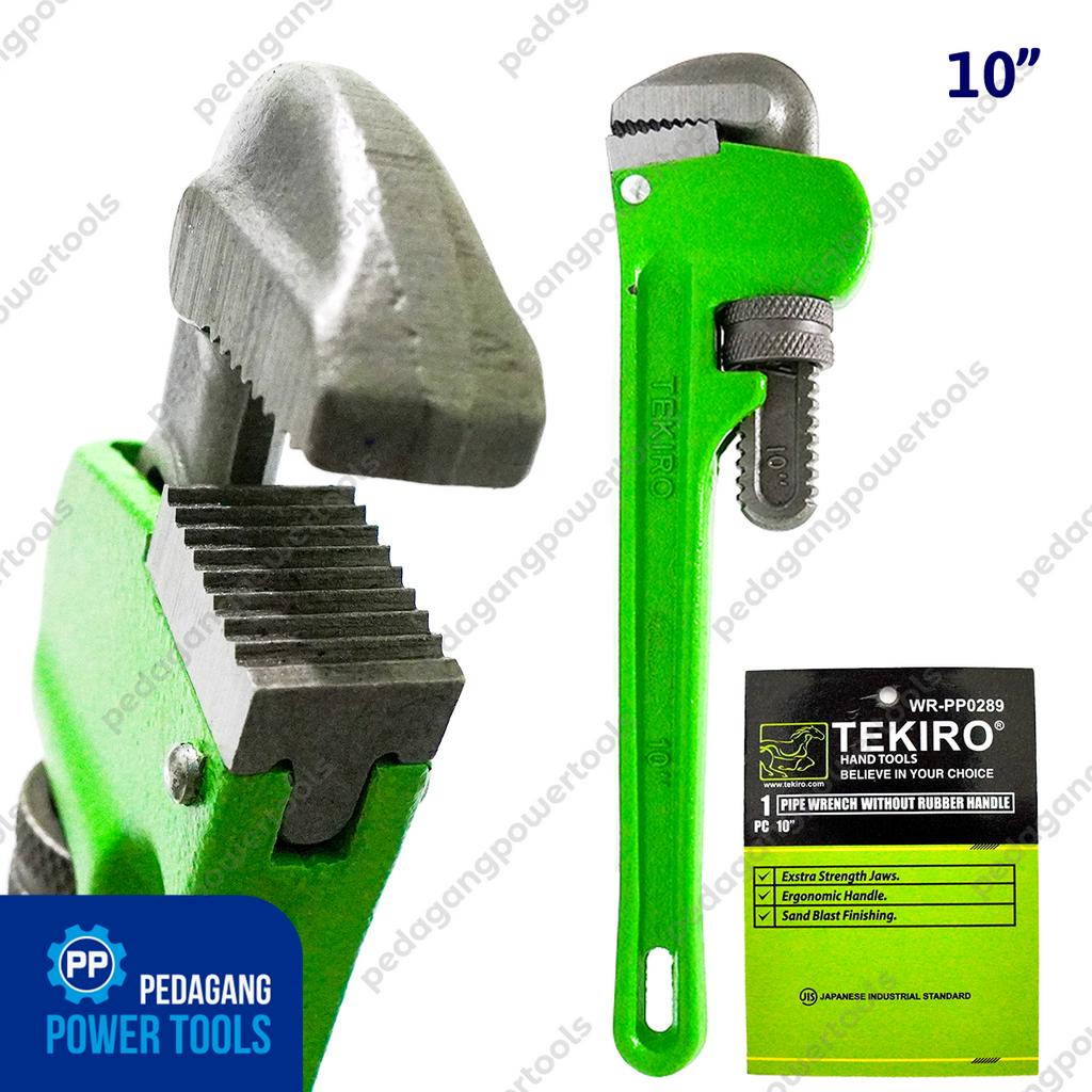 TEKIRO Kunci Pipa 10 Inch Pipe Wrench Alat Pembuka Baut Ledeng Inggris