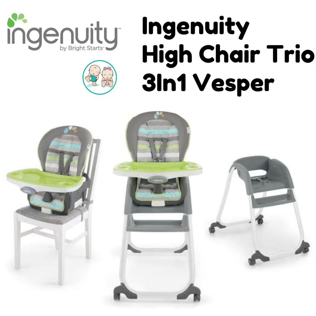 Ingenuity High Chair Trio 3 In 1 Vesper I Hc Kursi Makan Anak I Highchair Shopee Indonesia