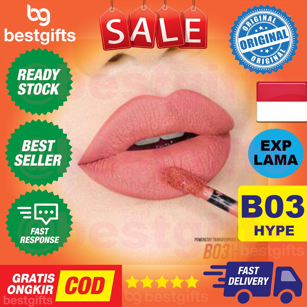 MAKE OVER MAKEOVER POWERSTAY TRANSFERPROOF MATTE LIP CREAM TRANSFER PROOF LIP GLOSS TINT STICK LIPTSTICK LIPSTIK 7 GRAM