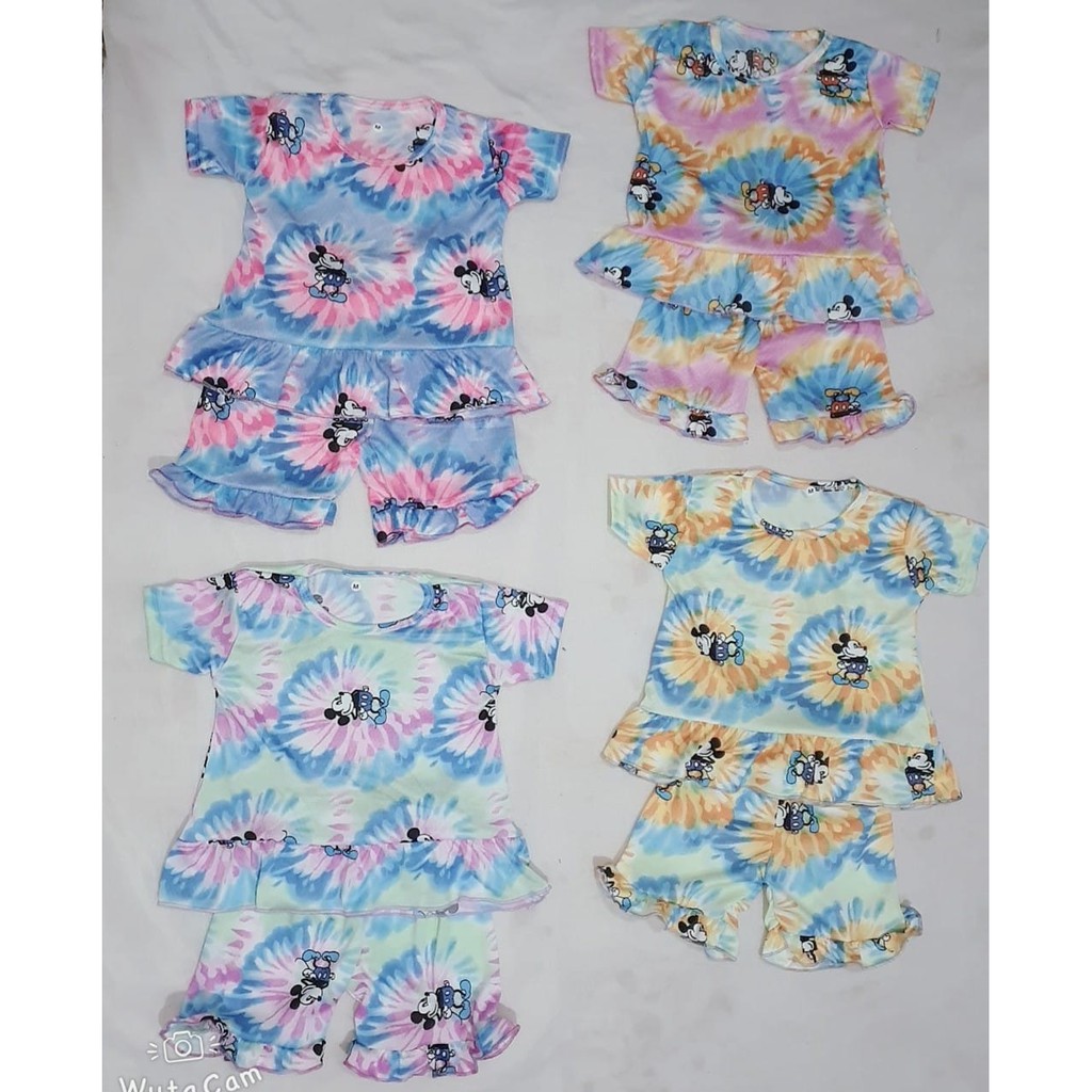 VC-SETELAN RUFFLE MOTIF MINI MIKI / SET RUFFLE ANAK PEREMPUAN