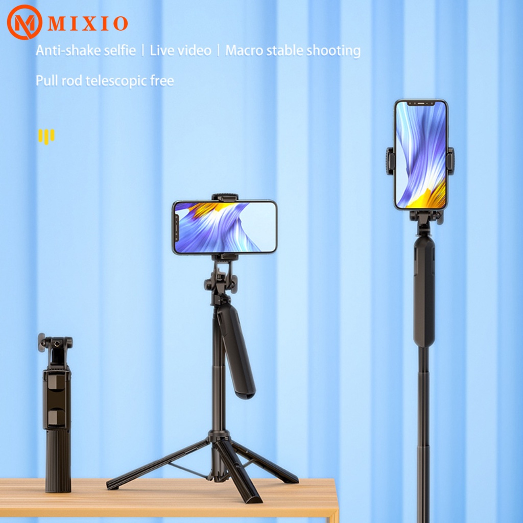 MIXIO A61 Tongsis Bluetooth / Tripod Stabilizer Gimbal Selfie Stick - 80cm/160cm-4