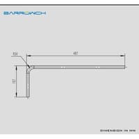 BARROW FBTDWG-14 90° Single Bend Cooper Chrome Metal Rigid Tube 490mm