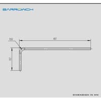 BARROW FBTDWG-14 90° Single Bend Cooper Chrome Metal Rigid Tube 490mm