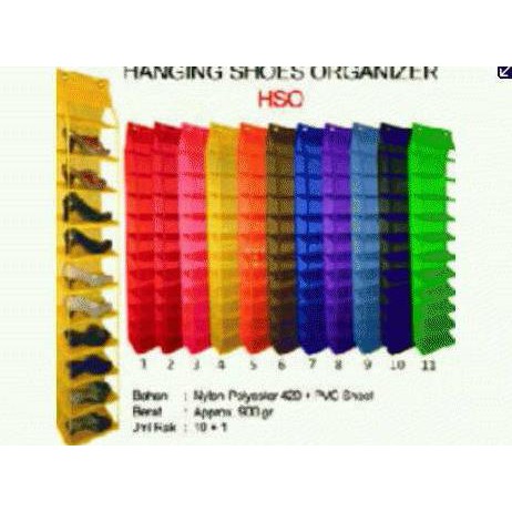 Rak Sepatu Gantung Minimalis Hanging Shoes Rack - Fuchsia Terupdate