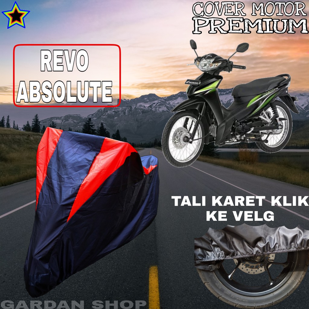 Sarung Motor REVO ABSOLUTE Hitam MERAH Body Cover Penutup Pelindung Motor Revo PREMIUM