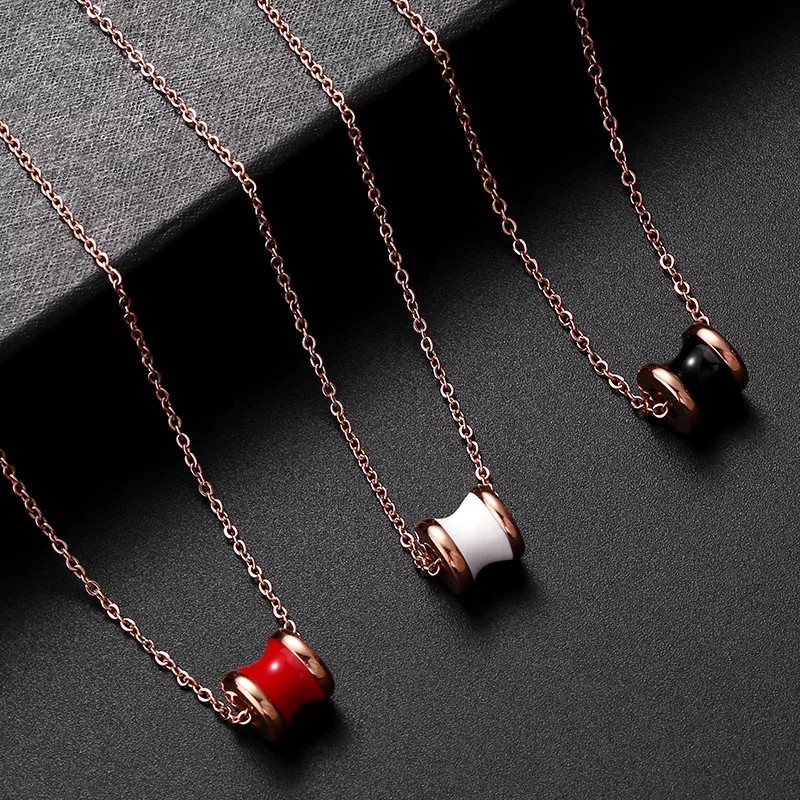 Kalung tabung warna titanium korea anti karat