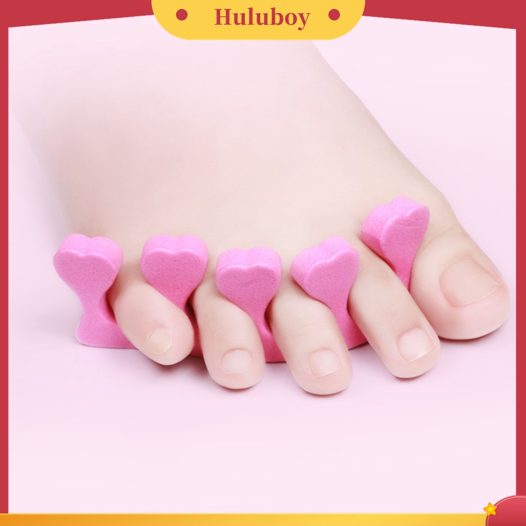 Huluboy Huluboy♡ 2pcs / Set Spons Pemisah Jari Kaki Bahan Gel Elastisitas Tinggi Untuk Manicure Pedicure