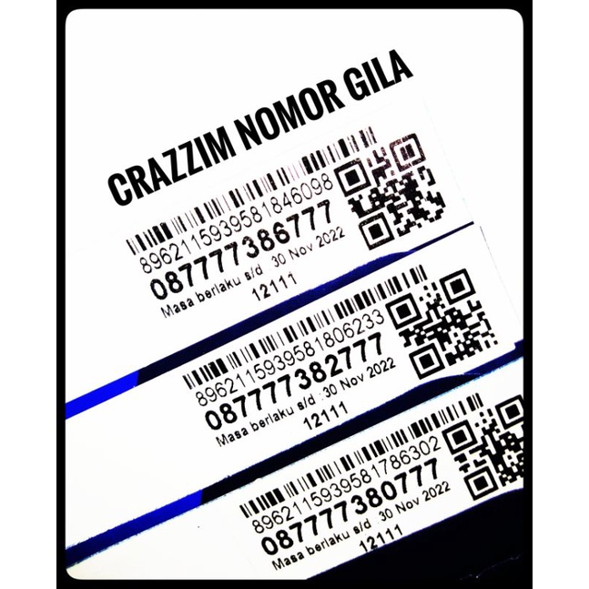 Nomor Cantik XL Double Kwartet Triple 777. Nomor Cantik Super. Kartu Perdana Cantik