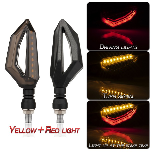 Lampu Sein LED Motor Flash DRL 2 Warna Sen Kedip Moge Vixion Byson MX King CBR Aerox Vario M013