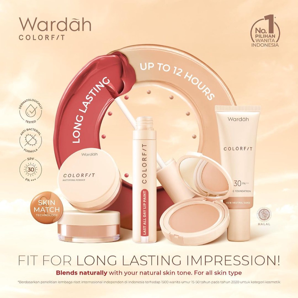 Bedak Wardah Colorfit Velvet Powder Foundation