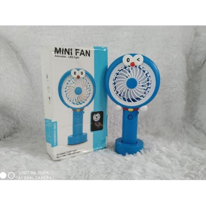 Kipas Angin Lampu Led Hand Mini Fan Usb Portable Karakter