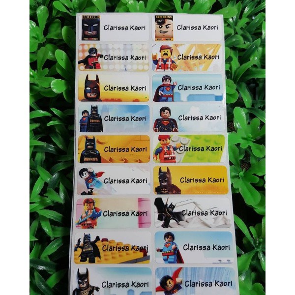 

Lego Movie Label nama sticker label name waterproof