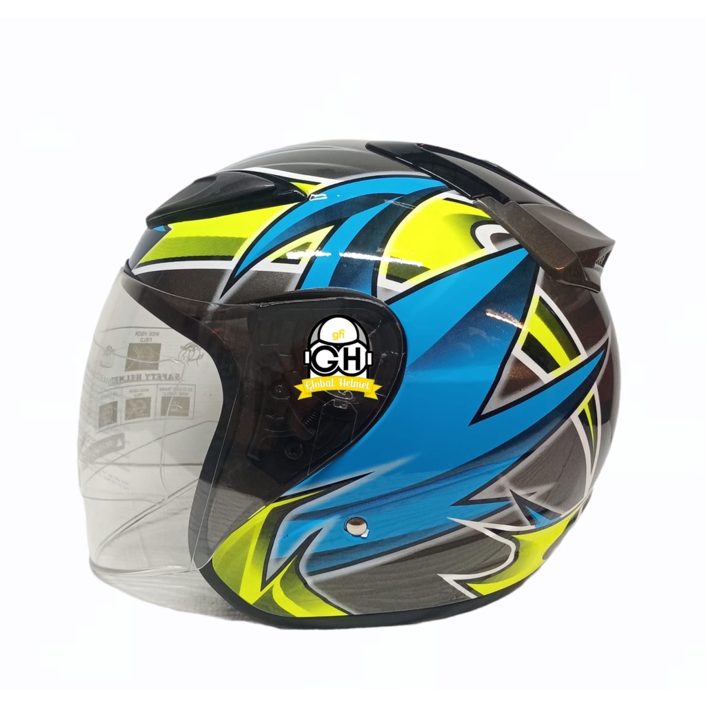 HELM NVR R-26 TUNDER GUNMATE HALF FACE SINGLE VISOR HELM MURAH SNI HELM DEWASA DJMARU GALAXY R6 R1