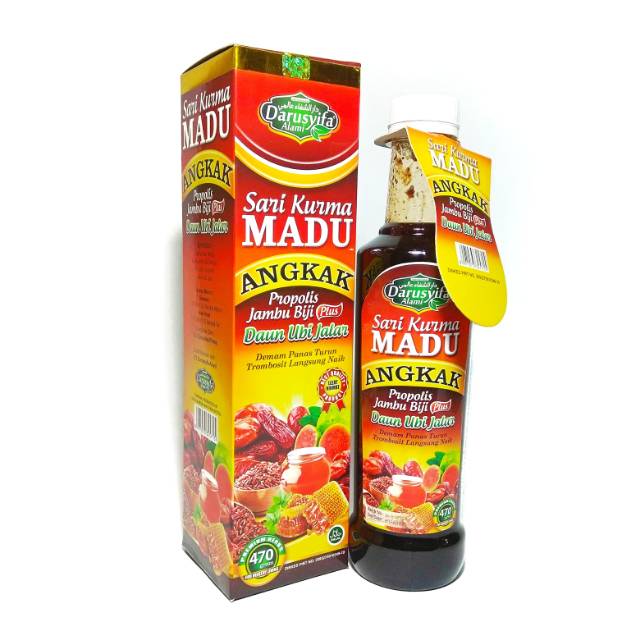 

Sari kurma madu angkak plus daun ubi jalar