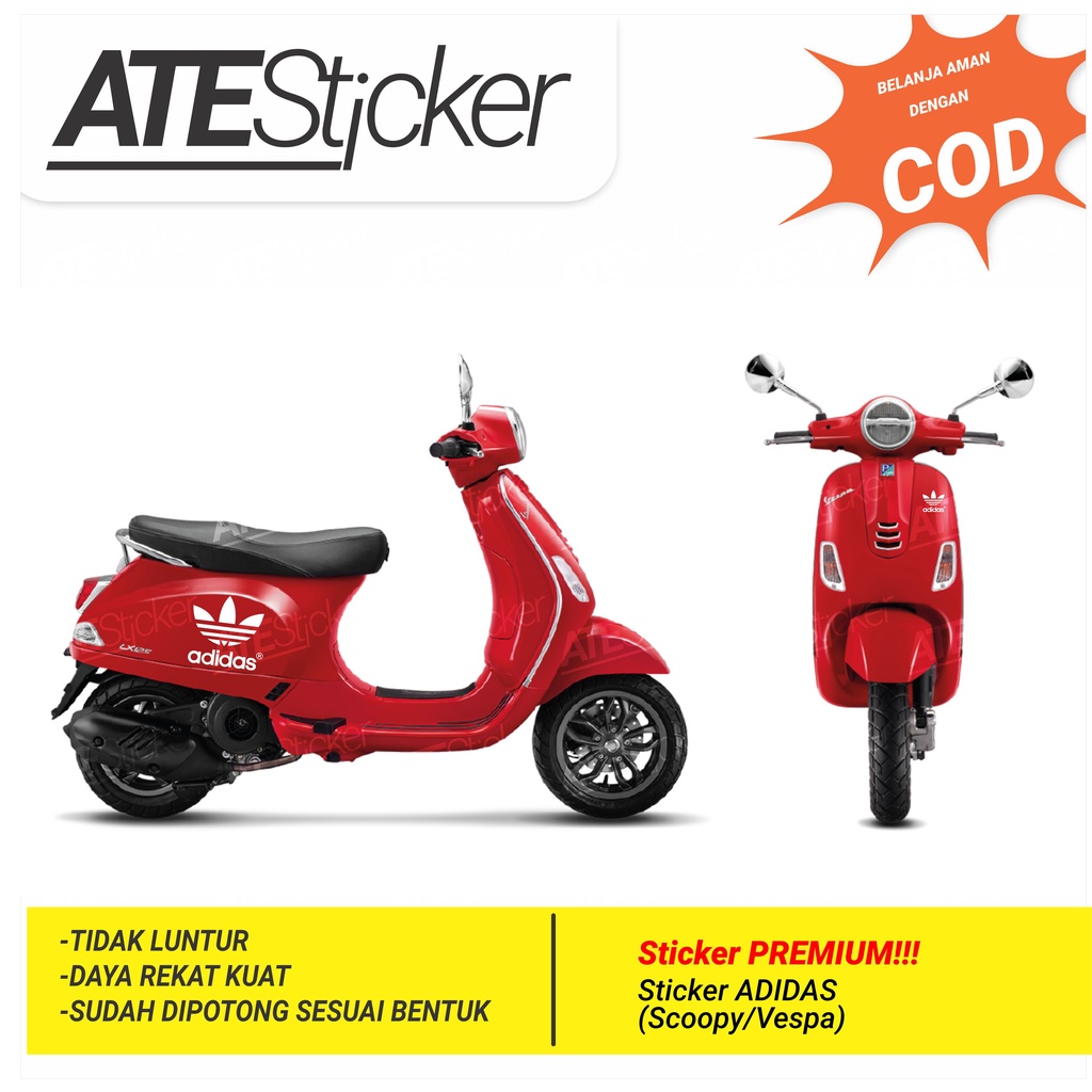 Sticker Cutting  Vespa , Sticker Adidas Cutting Scoopy