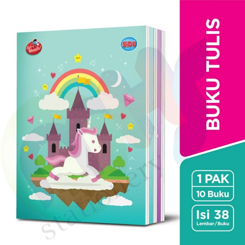

1 Pak Buku Tulis SIDU Vision 38 lmbr (10pcs) Motif Cantik Ready