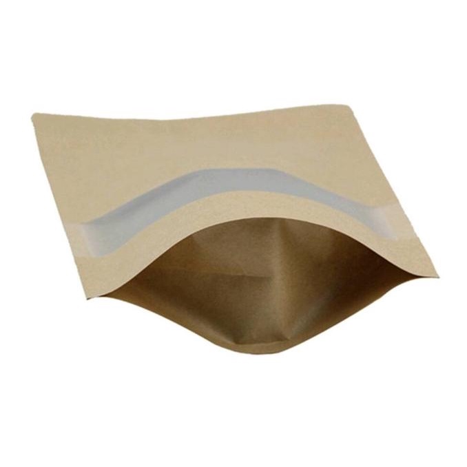 STANDING POUCH KRAFT WINDOW + ZIPLOCK 12 X 20