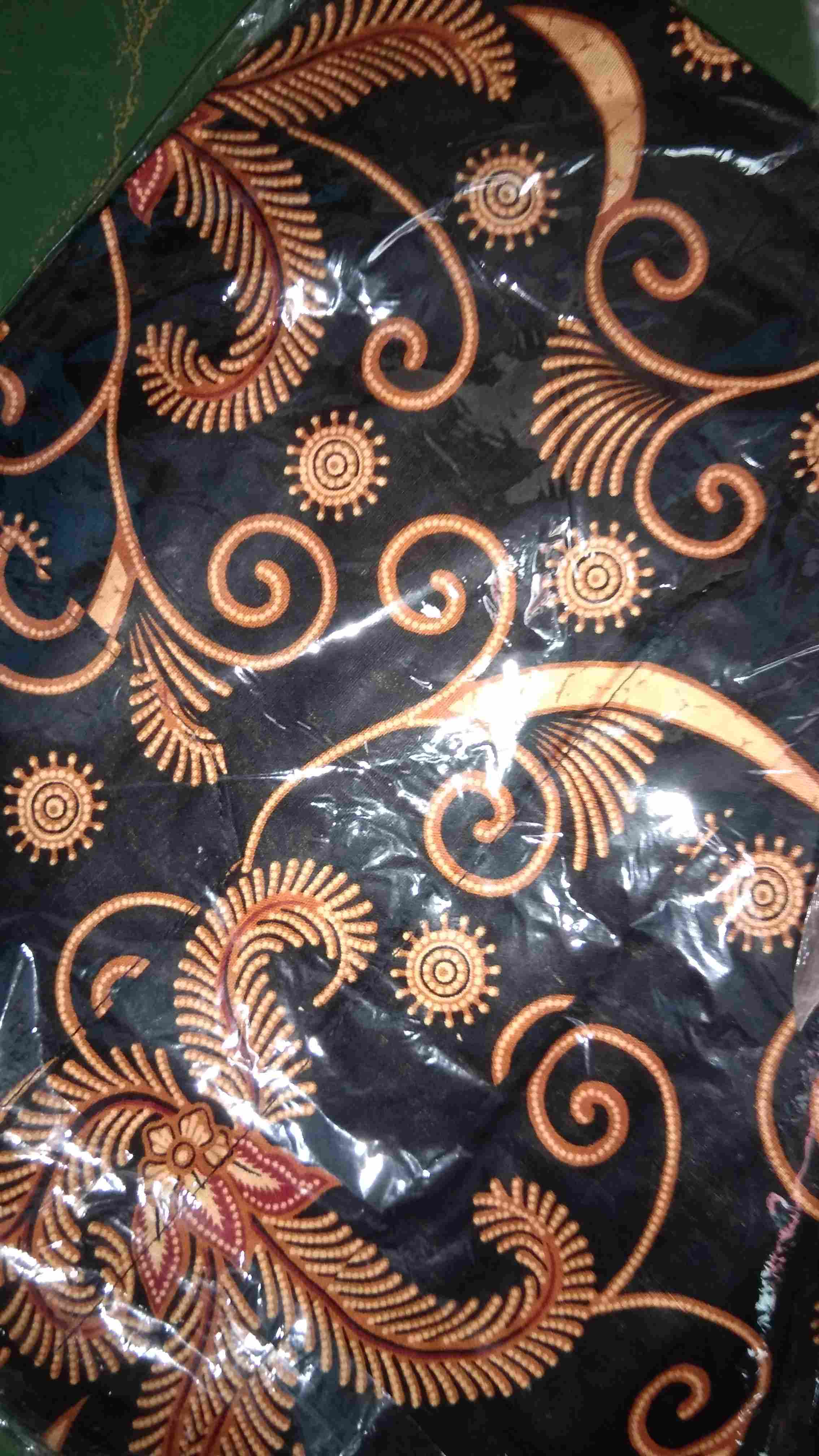 Asifa Batik Hrb026 Kenongo Kemeja Tosca Pendek Pekalongan Padi M L Xl Sogan Tulis Halus Kemeja Batik