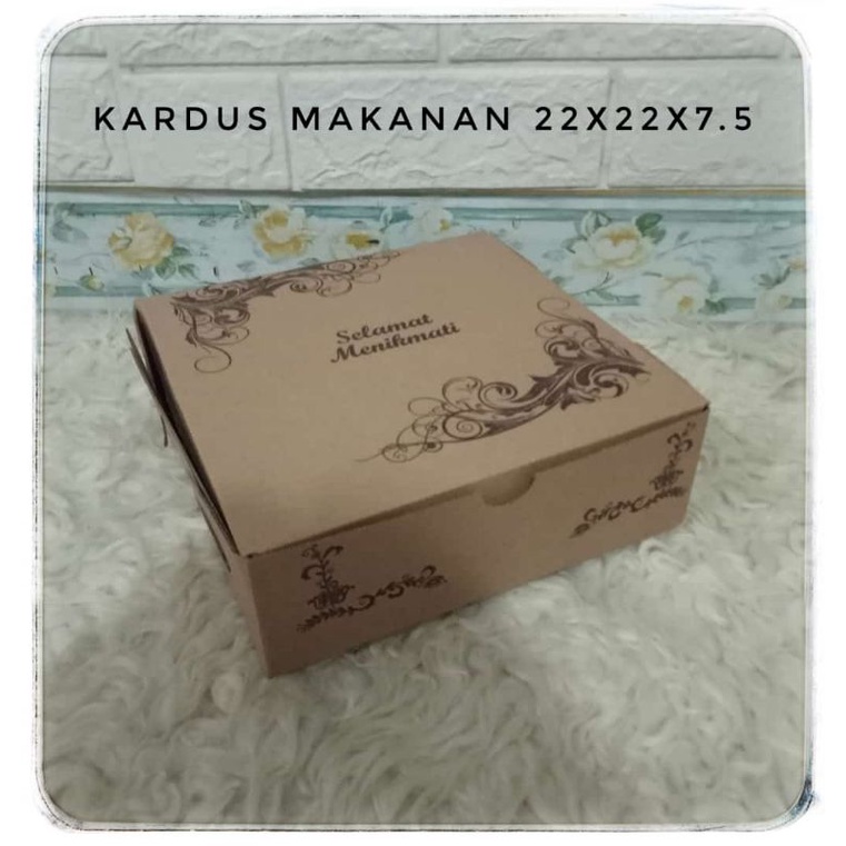 

kardus makanan dan kue ukuran 22x22x7.5 cm kardus makanan kue murah