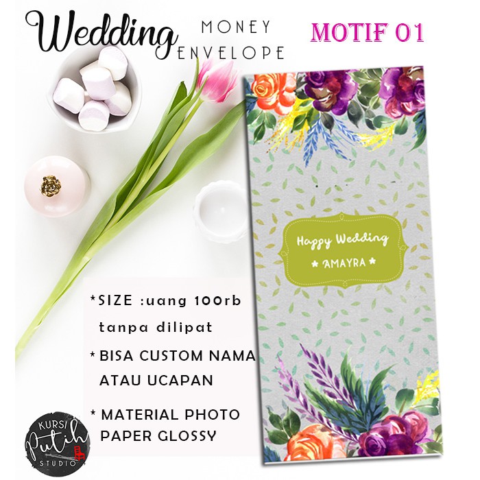 

Amplop Uang untuk Lebaran / Wedding / Angpao bisa custom nama