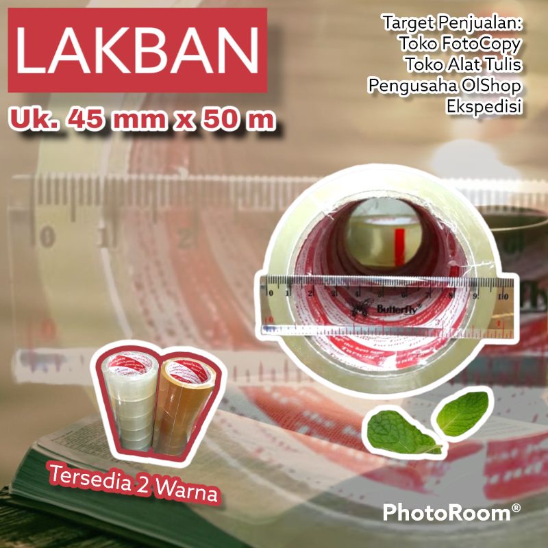 AH Plakban Lakban 45 mm x 50 m Kualitas Daimaru/ 2 inch x 50 m Tersedia 2 Warna