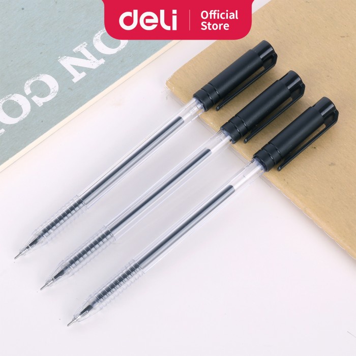 

TULIS-ALAT- DELI 33205 PEN 12 PCS PLUS 12 REFILS -ALAT-TULIS.