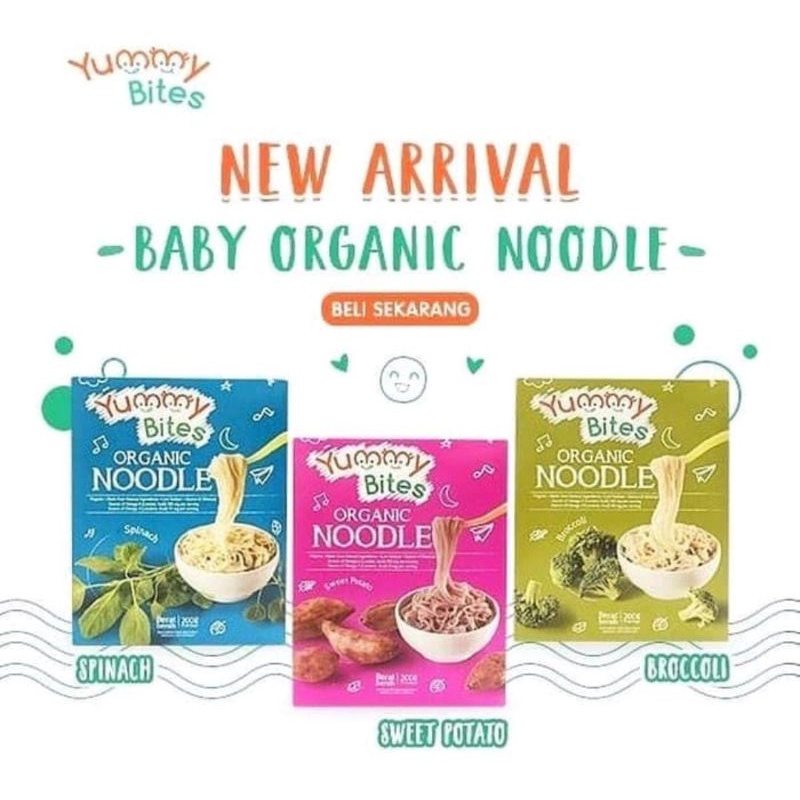 Yummy Bites Organic Noodles 200gr/mie organic