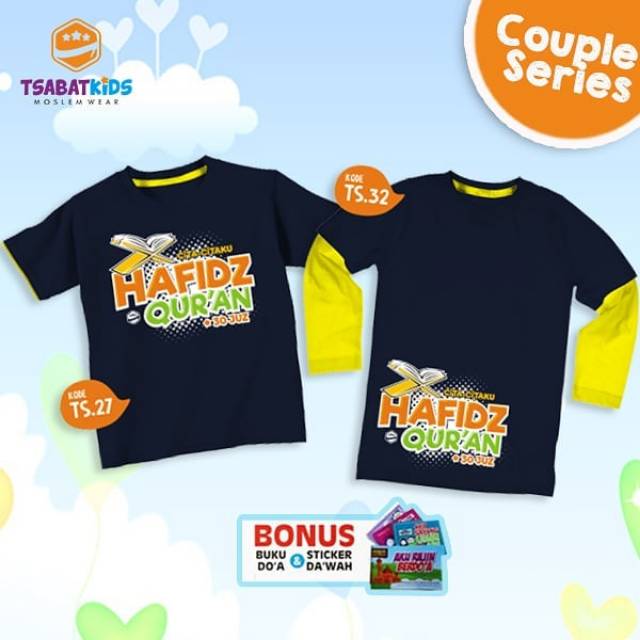 KAOS ANAK MUSLIM SERI COUPLE KAOS ANAK LAKI-LAKI TSABAT KIDS
