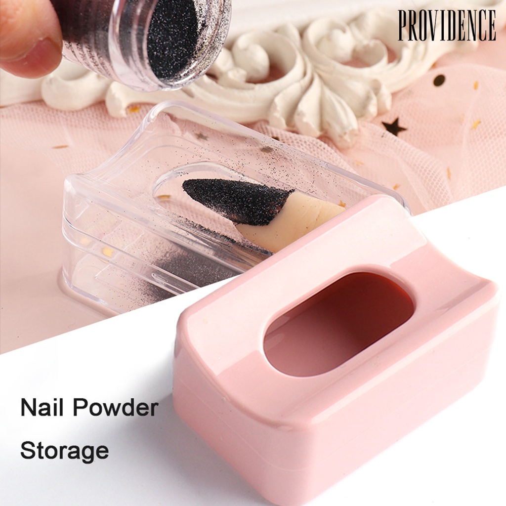 Providence Powder Recycling Box Large Space Saving Product Portable Manicure Powder Recycling Nail Art Glitter Storage Box for Female