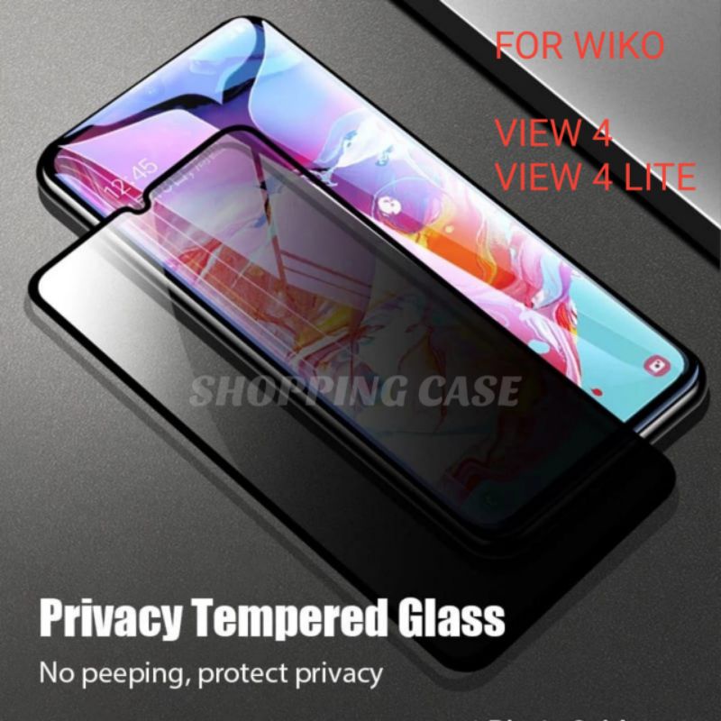 WIKO VIEW 4 VIEW 4 LITE TEMPERED GLASS ANTI SPY FULL PRIVACY MAGIC SCREEN GUARD PROTECTOR PELINDUNG 