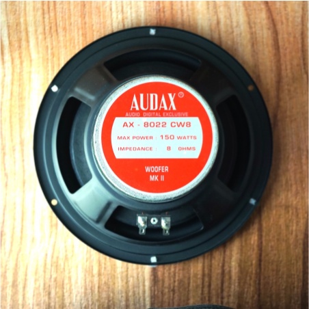ORIGINAL Speaker 8 Inch 8 Ohm 150 Watt Audax Woofer MK II AX-8022 CW8