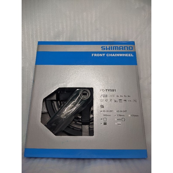 Crank Shimano Ty501 Crank shimano Tourney 48 38 28