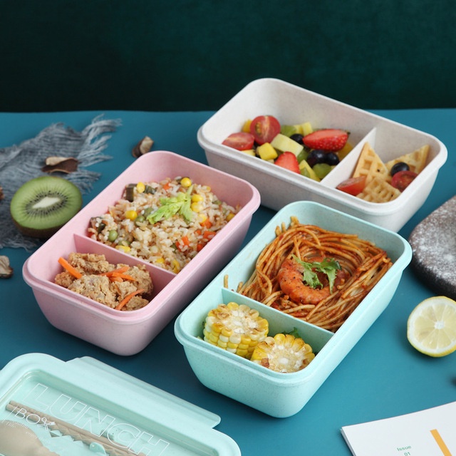 LUNCHBOX 2 SEKAT JERAMI KAPASITAS 1100 ML/KOTAK MAKAN 2 SEKAT 1100ML