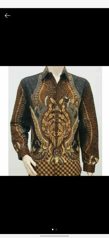 Kemeja Batik Pria Jumbo 4l-5l Atasan Baju Hem Pria Batik Big Size Lengan Panjang Ndr-ck